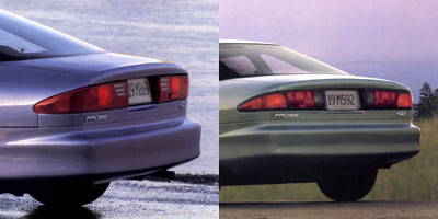 Left: 1993-94 taillights<br />Right: 1995-97 taillights